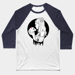 Kiss from Death - black and white Baseball T-Shirt